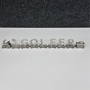 Fort Pewter Vintage #1 Golfer Miniature Train Set Collectible Desk Decor 9pc